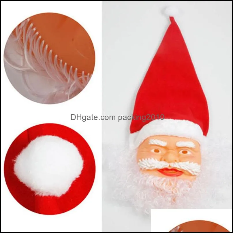 santa claus mask christmas masquerade party mask funny party cosplay costume soft full face masks xmas toy christmas decoration dbc