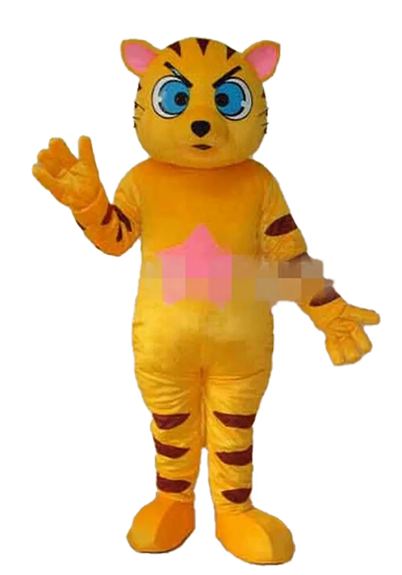 Katze Maskottchen Kostüm Party Fancy Dress Up Anzug Tiger Cartoon Puppe Karneval Weihnachten Halloween Bühnenkostüm