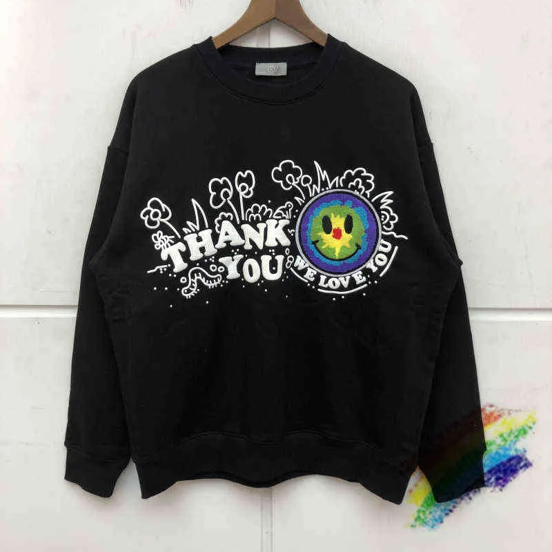 3D schuim printen sweatshirts mannen vrouwen hoogwaardige handdoek borduurwerk aardpatroon hoodies plus fleece crew neck crewneck T220721