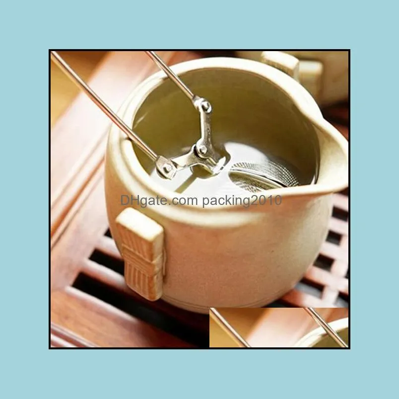 Tea Infuser Stainless Strainer Steel Tea Pot Infuser Mesh Ball Tea Leaves Filter Squeeze Locking Spice Spoon