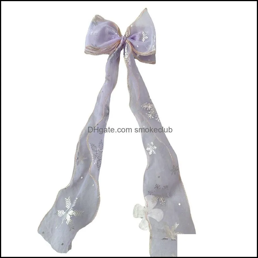 Party Favor Children`s Frozen Long Ribbon Bow Headwear Girls Tie Hairband Baby Braided Hair Accessories Hairpin Hairpins