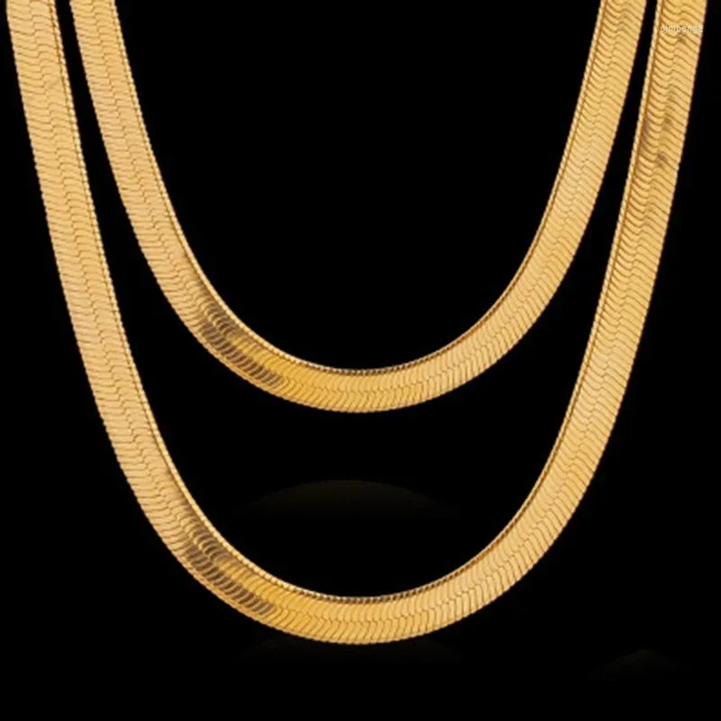 Prix de gros 24k -Collier de chaîne en laiton plaqué couleur pour femmes Chaînes à chevrons Fabrication de bijoux Cadeau