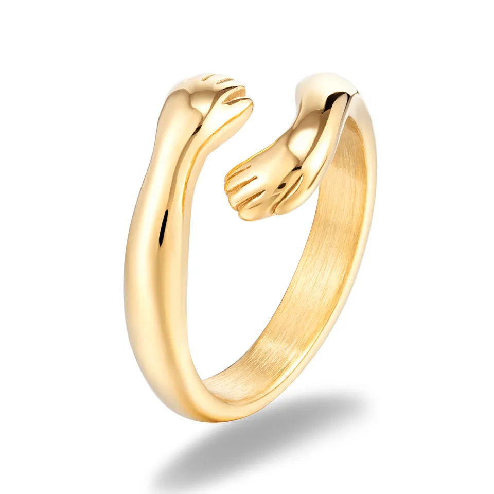 Nieuwe hoge kwaliteit designer titanium stalen band ringen mode-sieraden heren eenvoudige moderne ring dames geschenk accessoires met sieraden pouches pochette bijoux groothandel