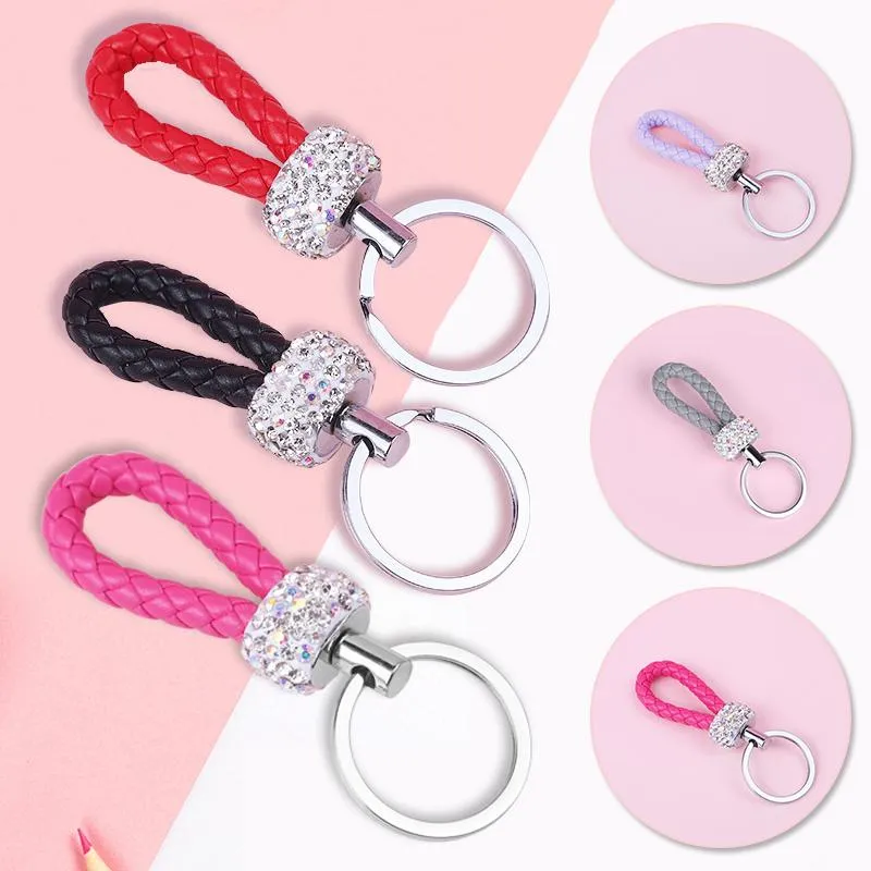 Portachiavi L'ultimo portachiavi per auto di alta qualità Cute Net Red Version Ciondolo per la casa Accessori per fibbia in corda intrecciata con diamanti di fascia alta