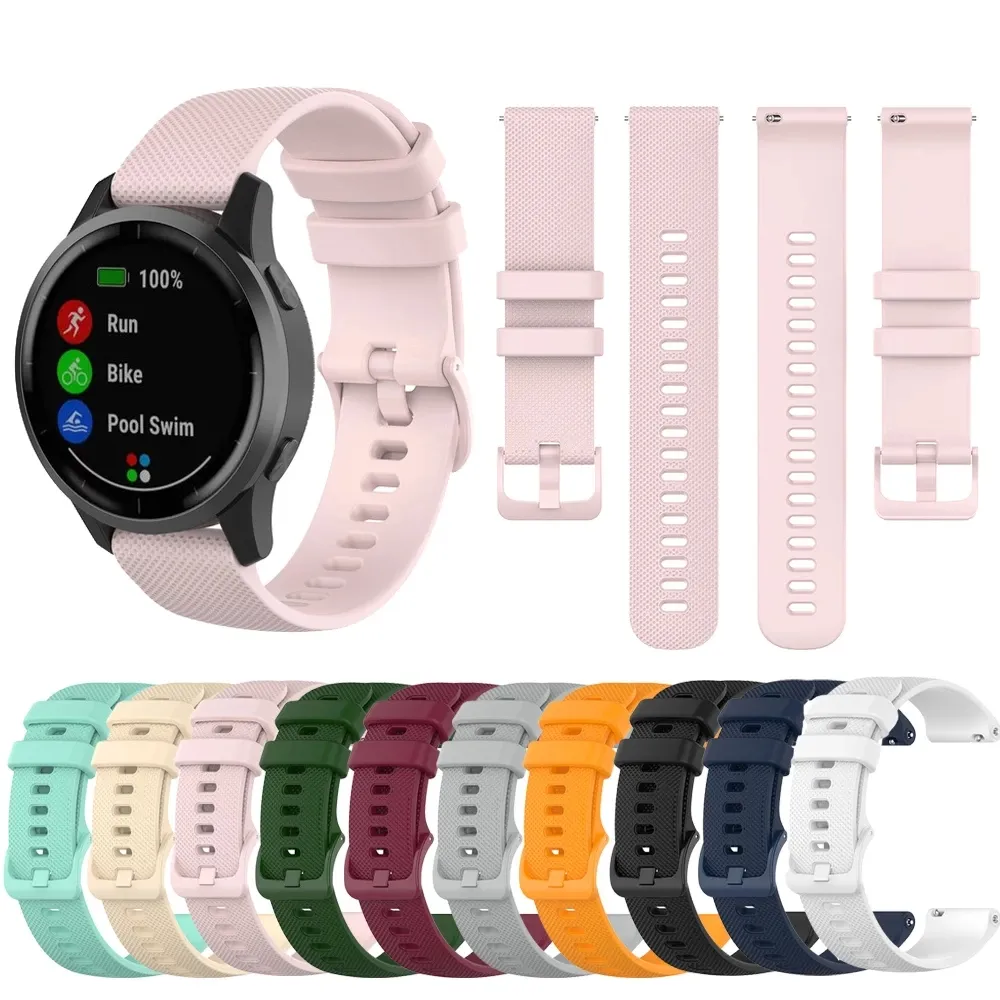 20/22mm Watchband For Garmin Venu 2 plus 2S Strap Vivoactive 4 / 4S 40mm move sport Garmin amazfit GTS 3 2e Smartwatch Silicone Band Replace Bracelet Belt Wriststrap