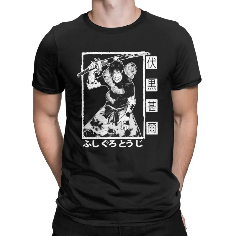 T-shirt da uomo Toji Fushiguro Manga Jujutsu Kaisen T-shirt per uomini Anime Anime Tagliette Short Short Shirts Tshirt harajuku streetwear