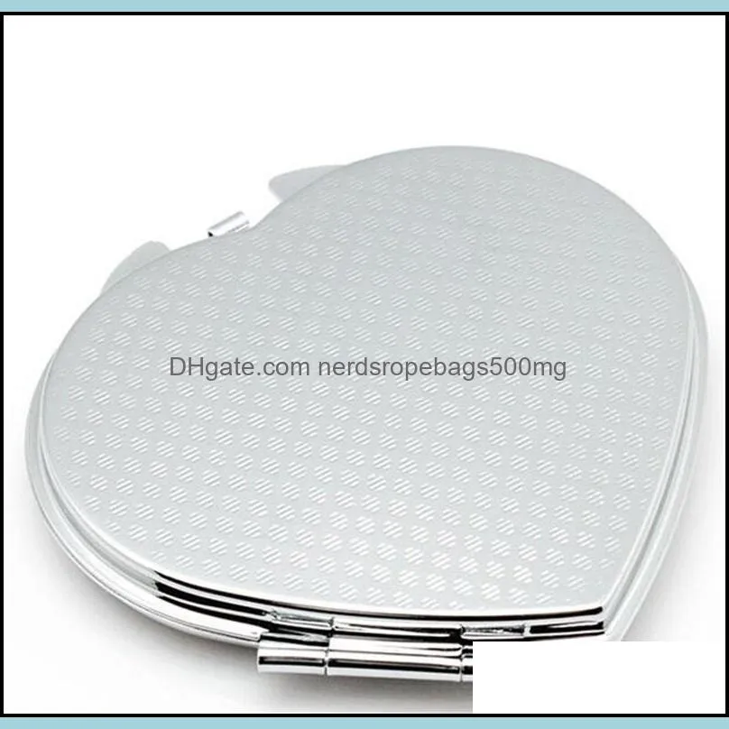 DIY Makeup Mirrors Iron 2 Face Sublimation Blank Plated Aluminum Sheet Girl Gift Cosmetic Compact Mirror Portable Decoration 3 2x M2