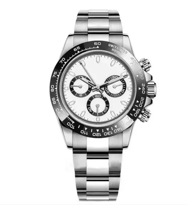 Najwyższej jakości N Watch Factory 7750 Automatyczny ruch mechaniczny 12,2 mm Grubość zegarki 904L Srebrny pasek ze stali nierdzewnej wielokolorowy Orologio di Lusso