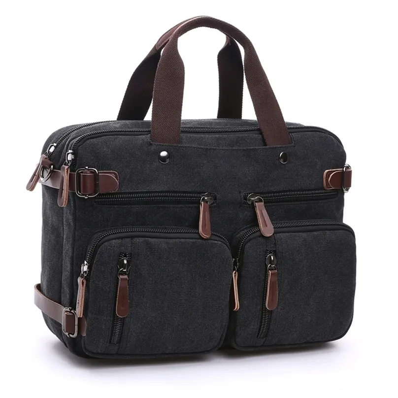Mens Canvas Vintage Disualcase Man Man Business Messenger Bag Men Baptop Laptop Handbag Paly Crossbody Bags 220813