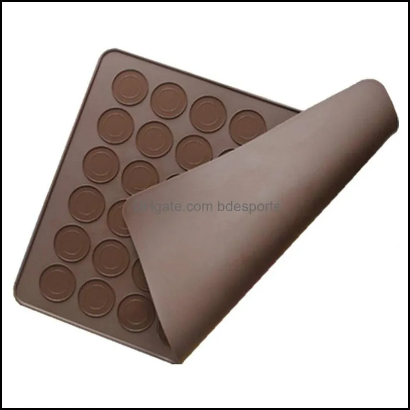 30 48 Hole Silicone Baking Pad Mould Oven Macaron Non-stick Mat Pan Pastry Cake Tools