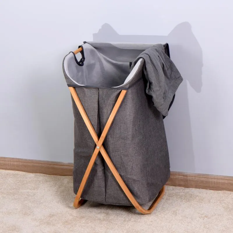 Sac en tissu ménager buanderie rangement vêtements salle de bain panier à linge sale pliable