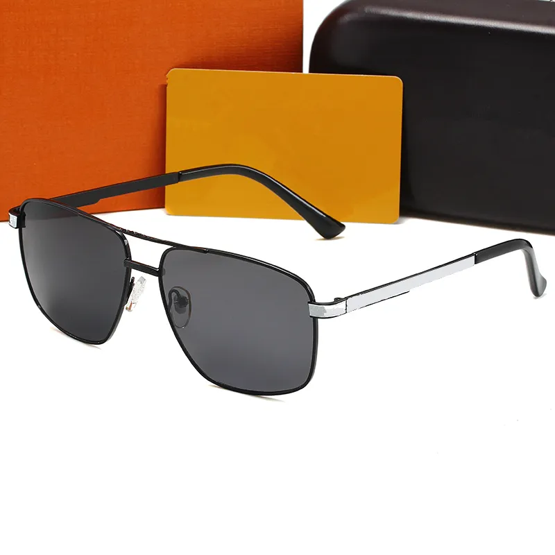 Роскошные солнцезащитные очки для мужчин Женские металлические рамки винтажные солнцезащитные очки высококачественные классические очки UV400 с коробкой