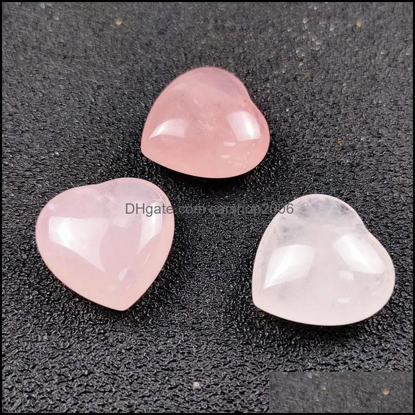 2cm natural crystal stone heart shape yoga energy gemstones for pendant necklaces home garden office decor jewelry