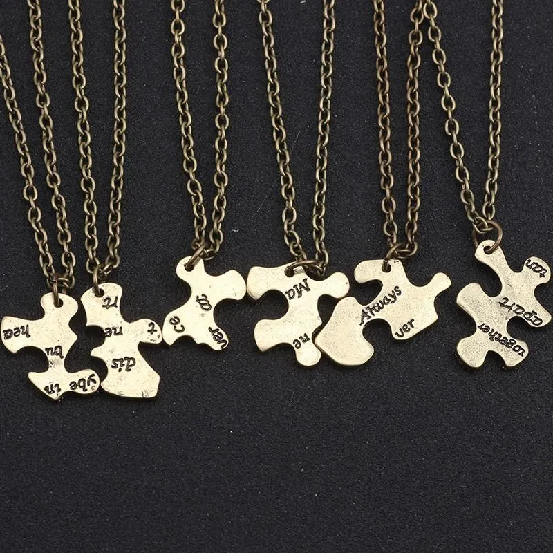 Pendant Necklaces Men's And Women's Necklace 6-Pieces-Set Friends Choker Female Classmate BFF Friendship Birthday Jewelry Gift 2022P