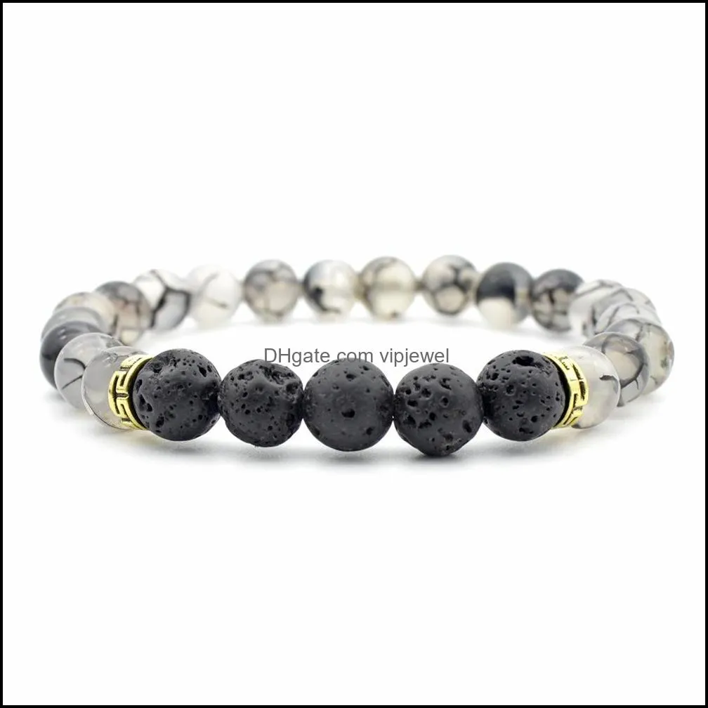 natural lava stone bead bracelet diy volcano  oil diffuser bracelet for women men yoga jewelry