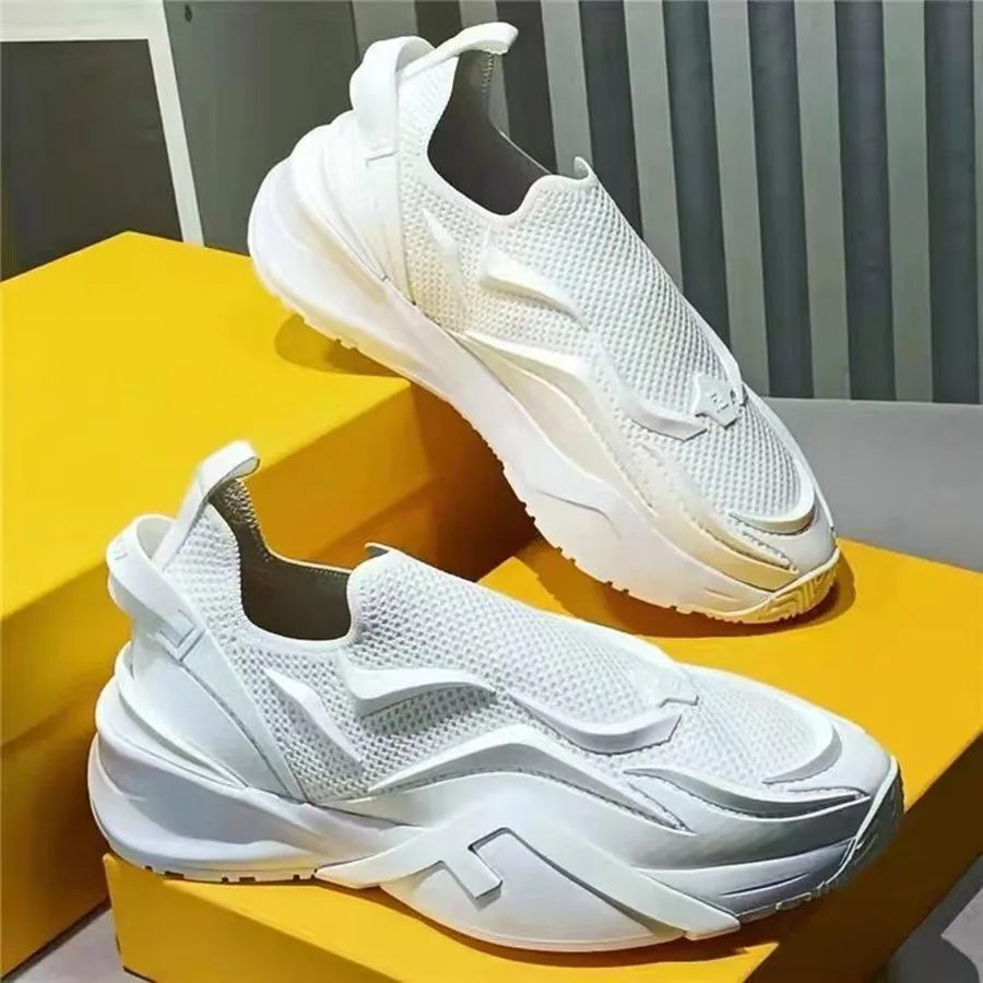 Newst Men Flow Sneakers Women Runner Trainers Designer Shoes Fashion Suede Zipper Shoes Mesh Casual Shoe Men Shoes With Box