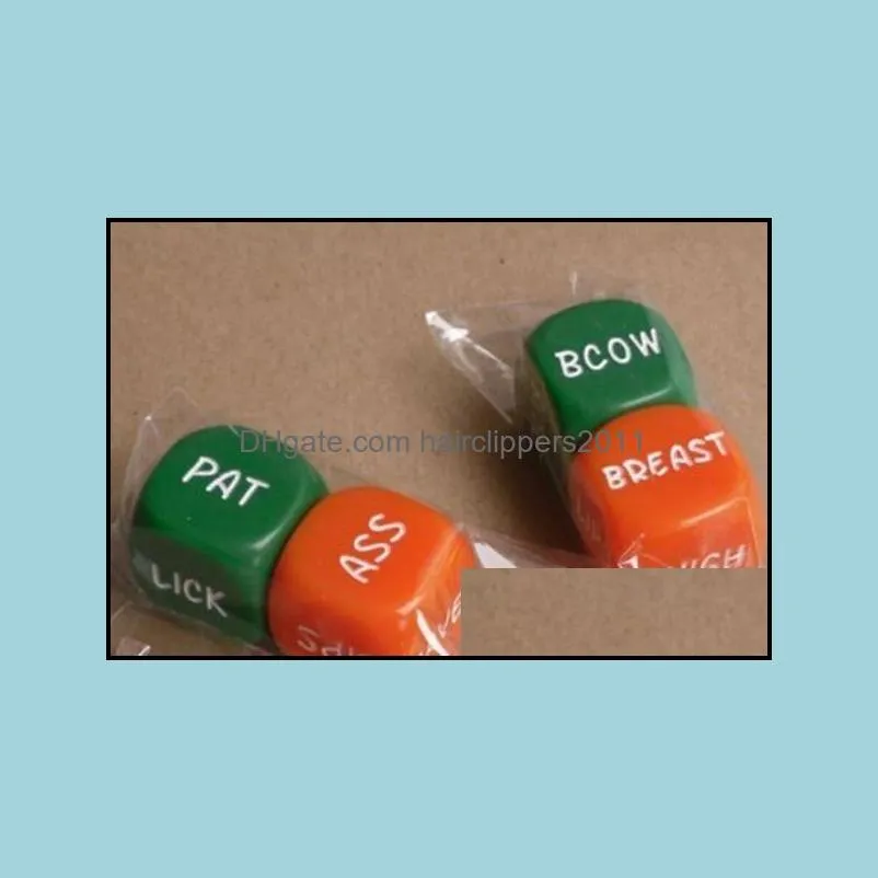 Sex Dice Set Bosons Set 6 Sided Couple Dice Game Dices Sexy Toy 20mm Good Price High Quality 2pcs/set #S4