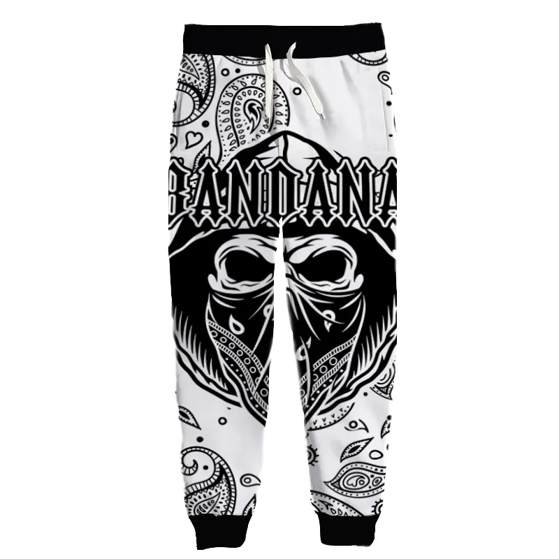 Nytt mode 3D-tryckt nationellt vindmönster jogger Sweatpants kvinnor män i full längd hip-hop byxor byxor bandana 008