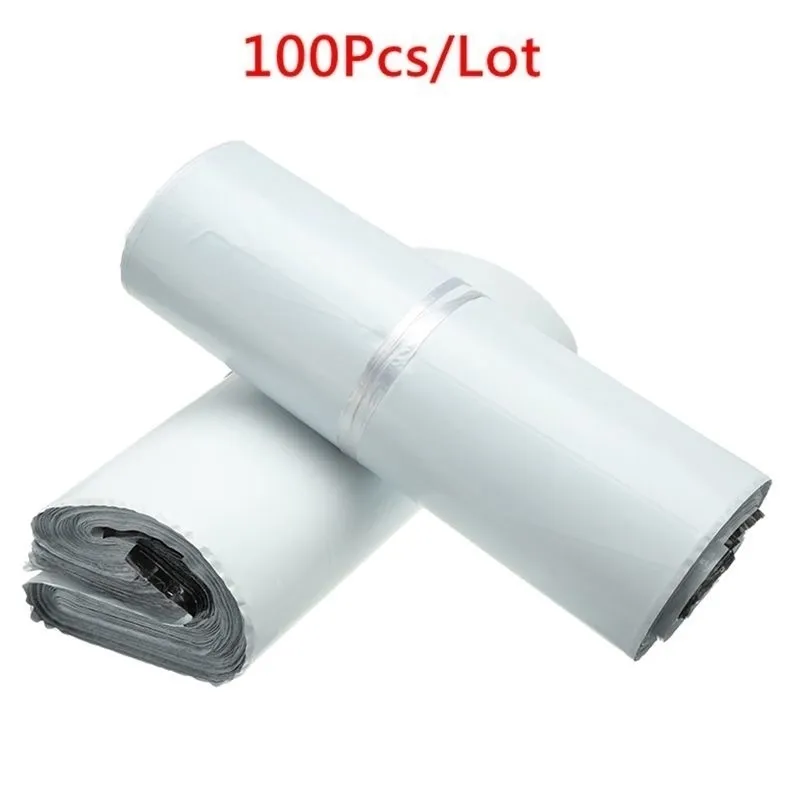 100pcslot Plastic Lope Bag Selfseal Adhesive Courier Storage S Poly Mailer Postal Mailing Y200709