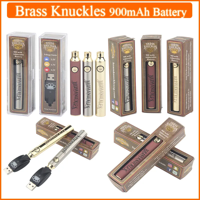 Brass Knuckles Preheat Battery 900mAh Vapor Pen Adjusted Voltage Fit