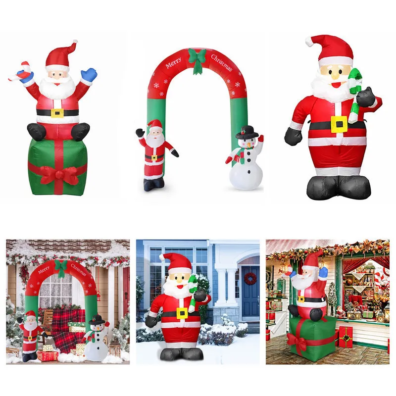 Inflatable Santa Claus Christmas Outdoors Ornaments Xmas Year Party Home Shop Yard Garden Decoration Christmas ornaments 201027