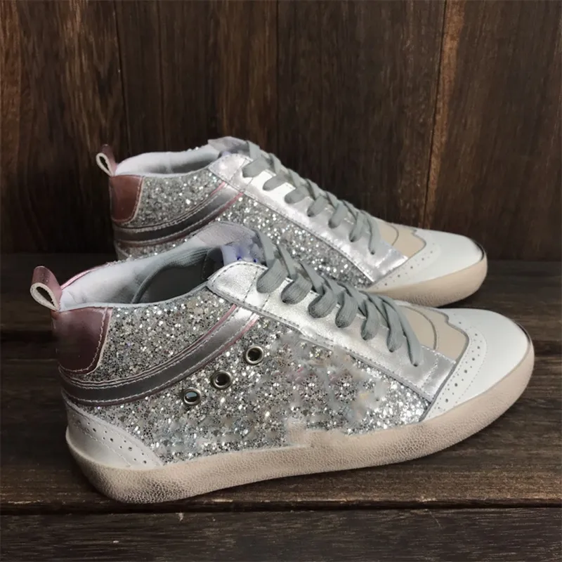 Golden Mid Star Sneakers High top Shoe Designer Classic Leopard Dirty Women Man Trainers