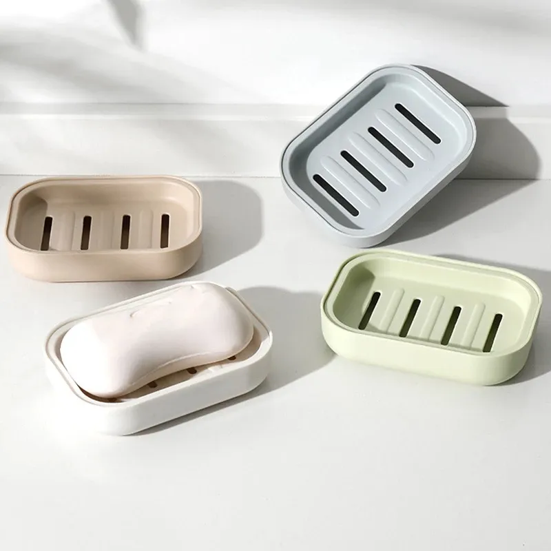 Toilet Soap Dish Holder For Bathroom accessories Plastic storage container Draining Tool Drainage Organizer useful thing home