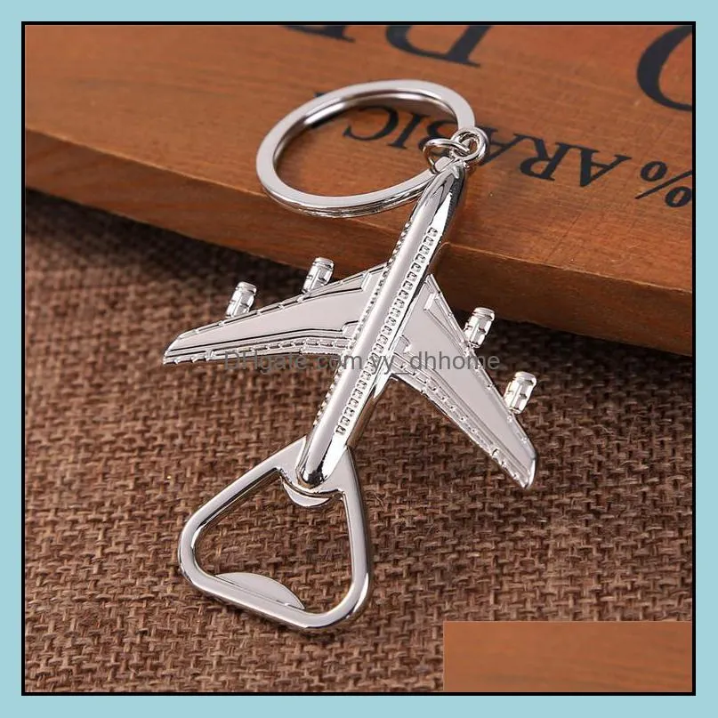 aircraft keychain beer opener airplane keychain beer bottle opener keyring birthday wedding party favors airplane keychain openers