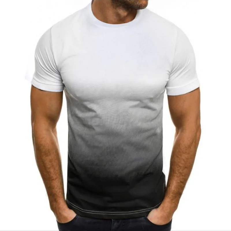 남성 티셔츠 여름 제품 단색 티셔츠 흰색 배경 래커 라이트 탑 패션 및 여성