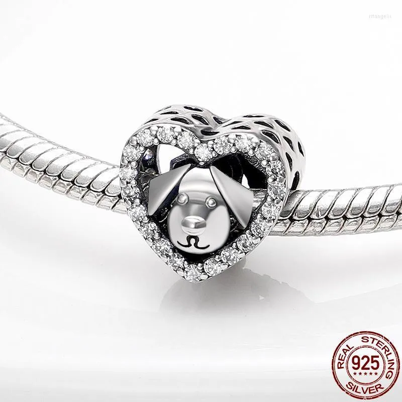 Другое 2022 FIT Браслет Ожерелье в форме сердца Pet Stone Plata de Ley Charm Bead Lady Diy Jewelry Gift Rita22