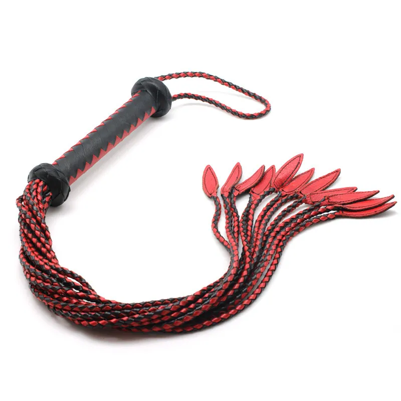 3 fot Real Cowhide Leather Bull Whip BDSM Bondage Spanking Flogger Tassel Pure Manual Genuine Whip Sex Toy för par 220411