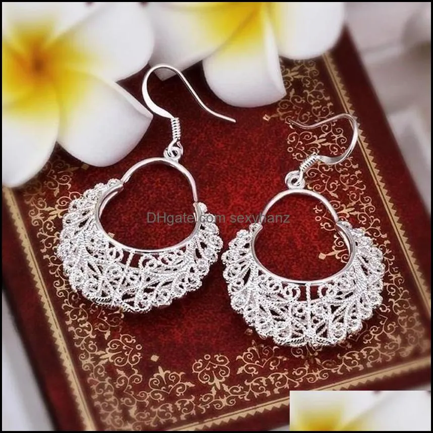 Silver Vintage Earrings For Women Luxury Jewelry Wedding Birthday Christmas Gifts