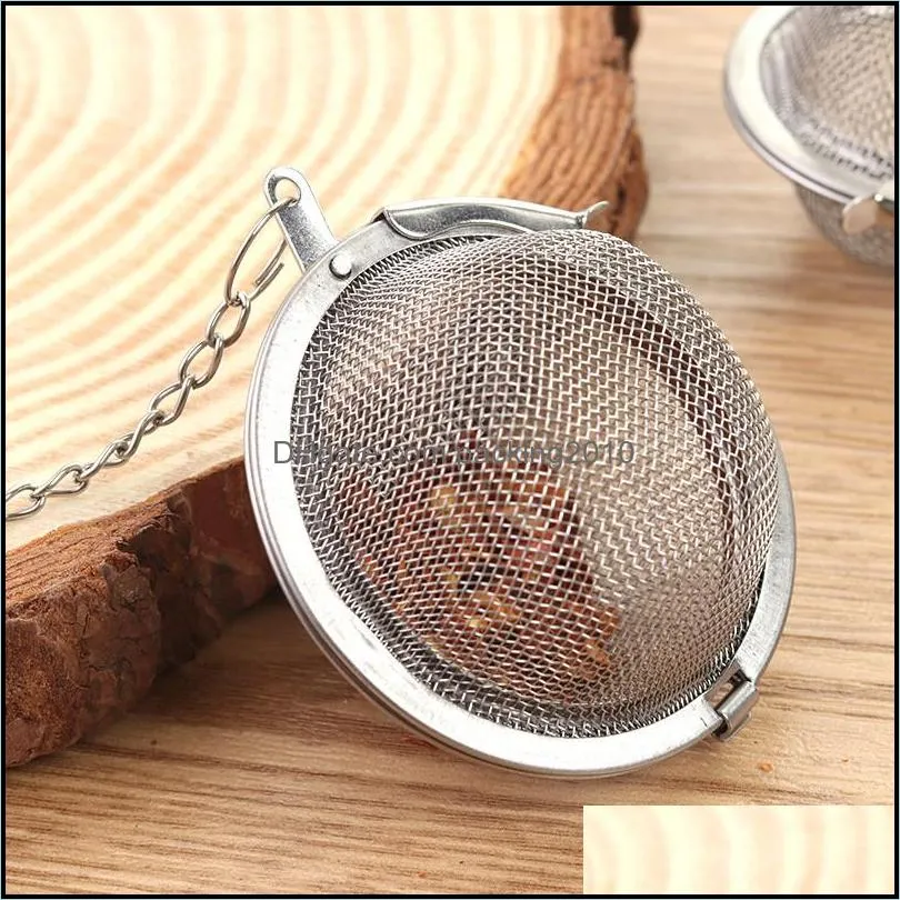 Stainless Steel Tea Infuser Sphere Locking Spice Tea Ball Strainer Mesh Infuser Tea Filter Strainers Kitchen Tools 20pcs