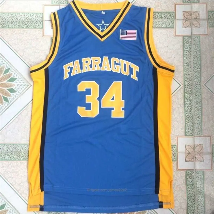 Nikivip Mens High School 34 Kevin Garnett Jersey Team Farragut Basketball Jerseys Uniform Breathable Sitcherts S-XXL
