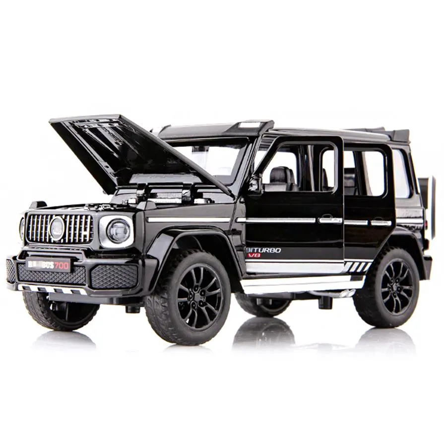 1:32 Diecast Metal Toy Car Model Vehicle SUV New G700 High Simulation Sound And Light Pull Back Car Collection Kids Toys Gifts LJ2307B