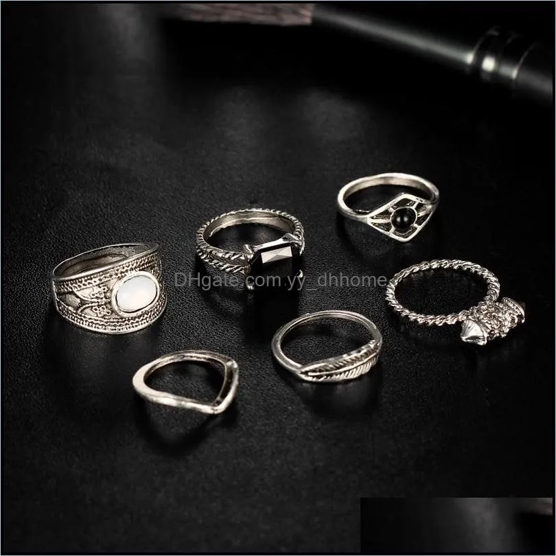 silver carved rings hot sale retro exquisite cute personality punk style knuckle rings fashion jewelry wholesale free shipping -