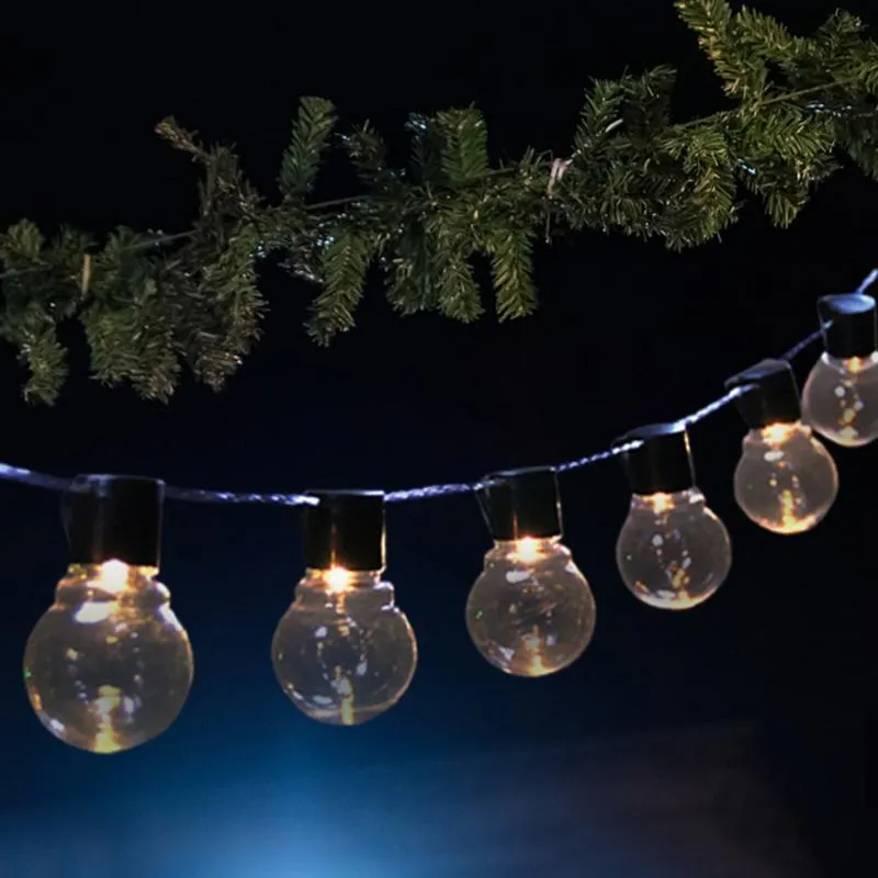 Cordes String Light extérieur Boule transparente vintage bulbes 5m Fairy Lights Street Garland Patio Garden de Noël LED