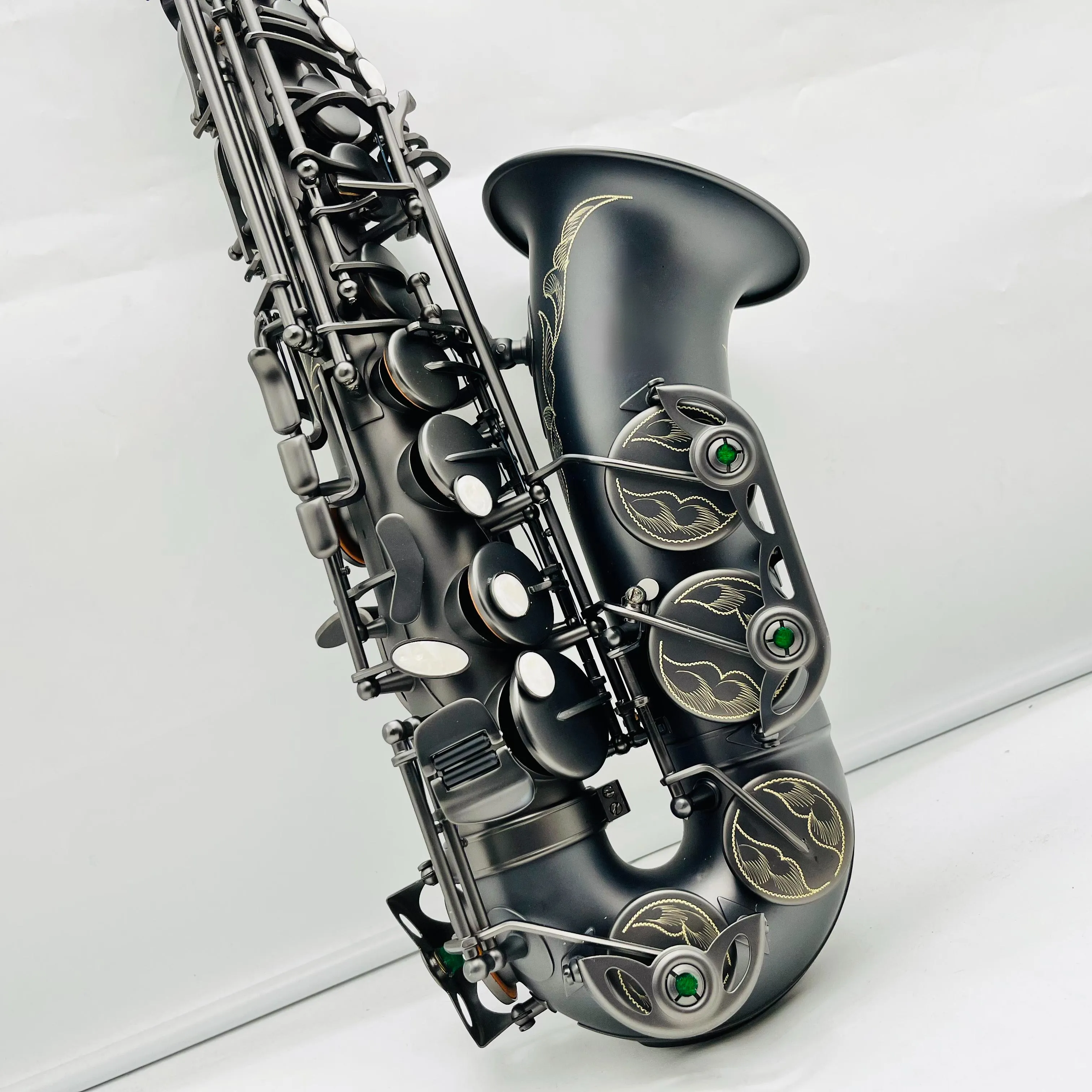 Zwart mat E-tune professionele altsaxofoon hoge kwaliteit 875 hetzelfde één-op-één model zwart goud altsax instrument