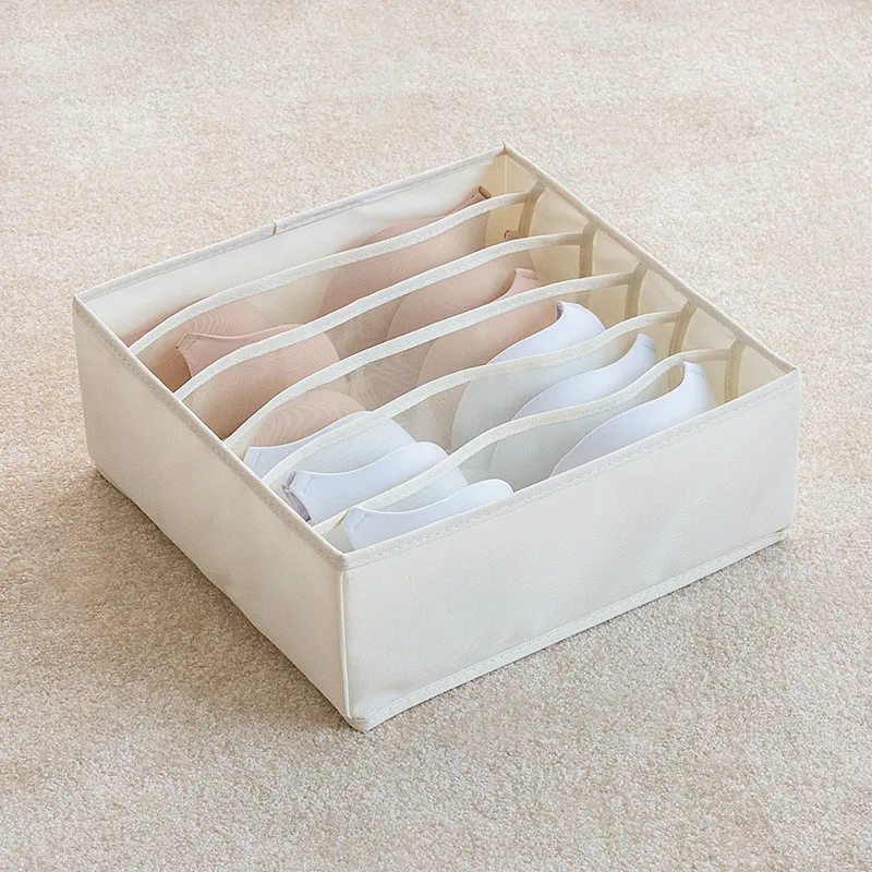 Caja De Almacenamiento De 6 Sujetadores De Celosía, Organizador De Ropa  Interior, Contenedor De Tela Oxford Para Armario, Cajón, Organizador De  13,05 €