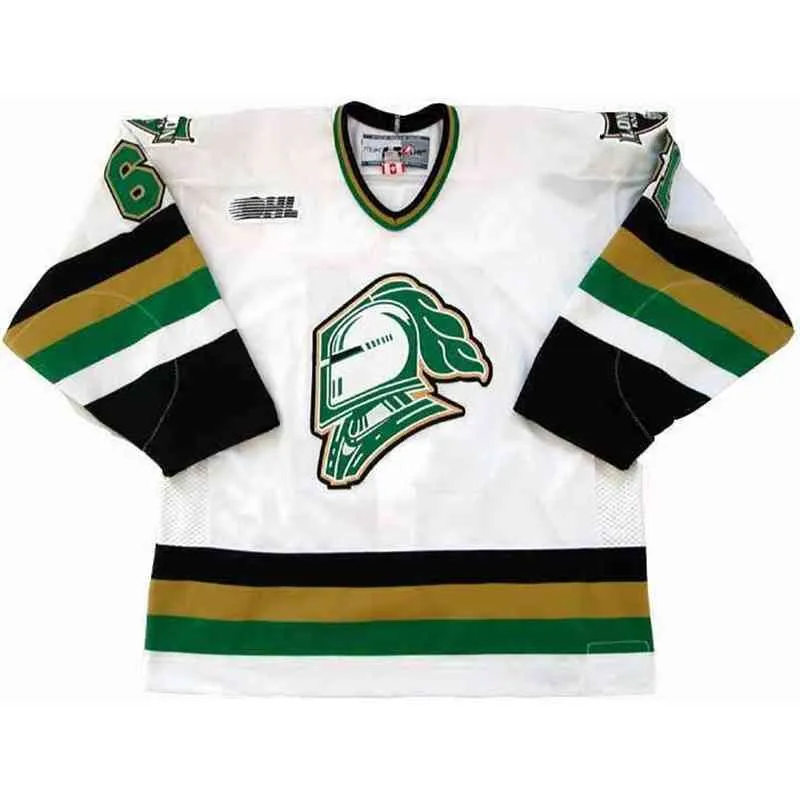 2013-14 LONDON KNIGHTS #61 John Tavares OHL AWAY PREMIER HOCKEY JERSEY White