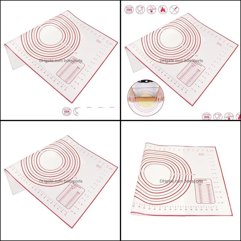 Kitchen Accessories Silicon Fiberglass Rolling Dough Sheet Cake Pastry Cake Oven Bakeware Ships Pad Mat Pasta Cooking Tools