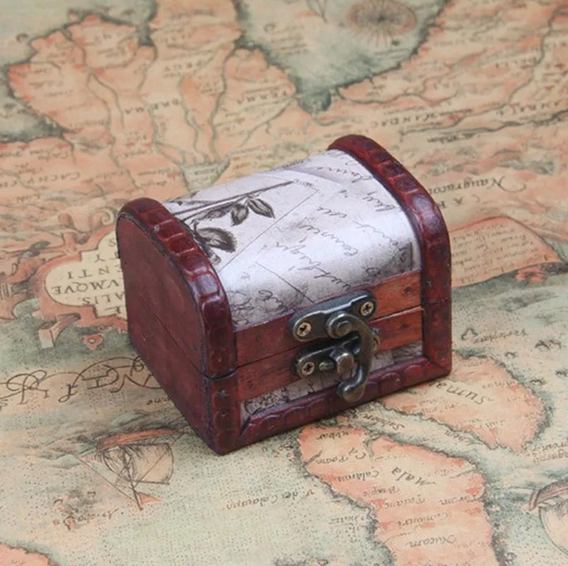 Подарочная упаковка безделушка корпуса украшения декоративная деревянная коробка винтажная ручная ручная ручная рука