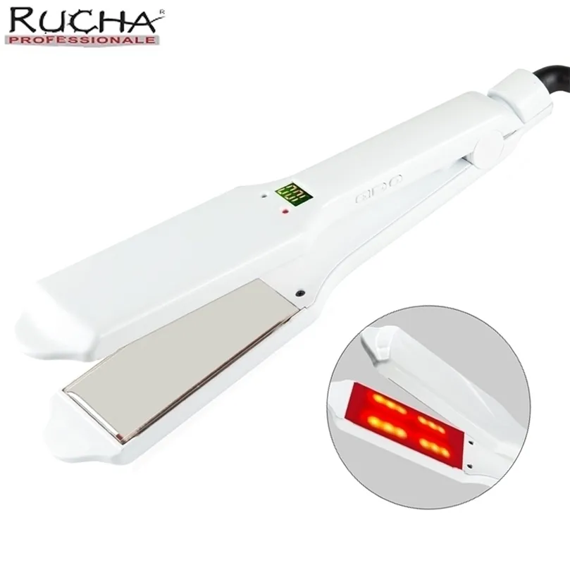 Hair irons Infrared Ultrasonic Care Iron for Frizzy Dry Keratin Repair 2 inch Treatment Recovers Irons 220727