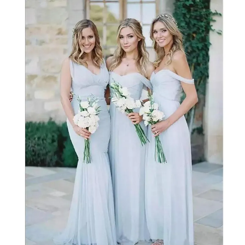 ice blue bridesmaid dress Satin Prom Dress Light M Blake Blue by Grace Loves Lace Available in sizes 030 with free custom sizing Ice Blue Chiffon Off-Shoulder pale