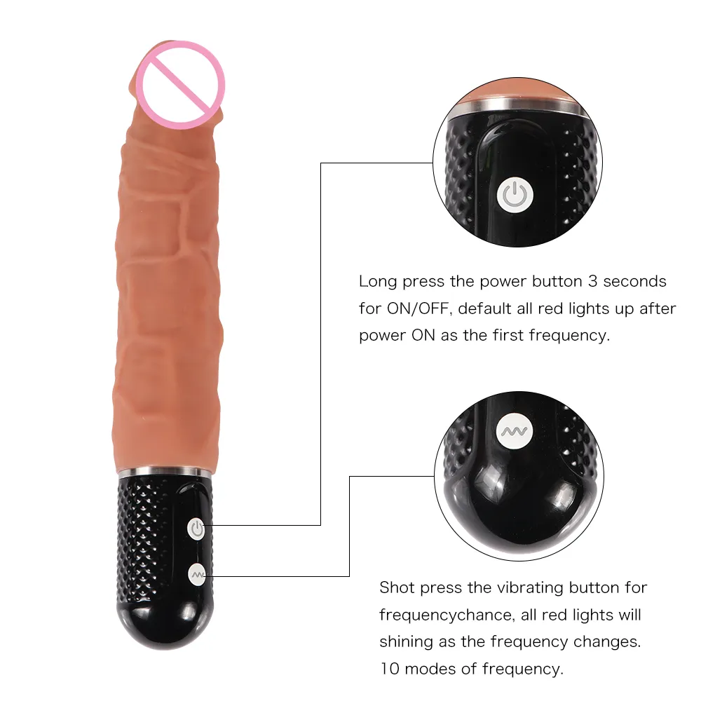 10 modos Dildo feminino Use vibrador para mulheres