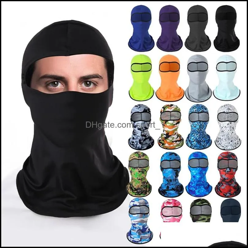 Mascaras de diseñador Organización Housekee Jardín Home -Probar el viento Ciclismo Face Mask Camuflaje Tactical Clava FL FacEmask Warga DHBUC