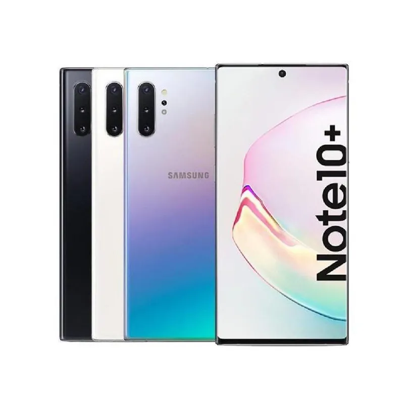 Оригинальный отремонтированный Samsung Galaxy Note 10 плюс N975U Телефон Octa Core 12 ГБ/256 ГБ ПЗУ 6,8 дюйма 4G LTE разблокирован