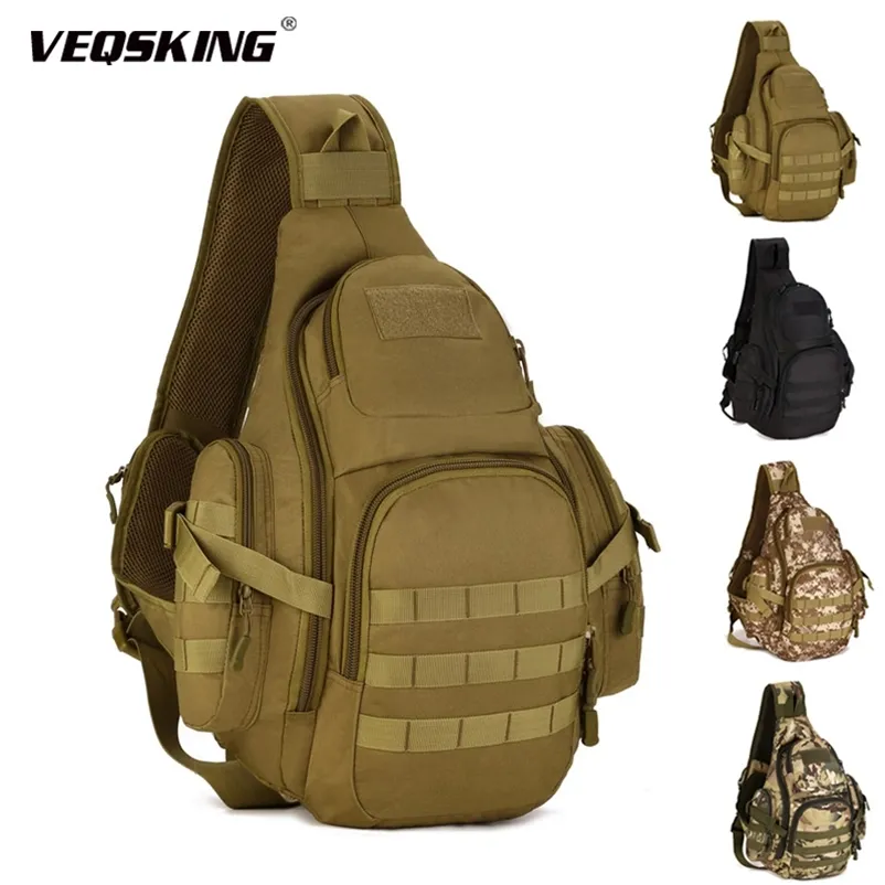 35L Tactical Shoulder Backpack,Waterproof Camping Hiking Army Chest Backpack For Men,Outdoor Sport Survival Military Bag 220512