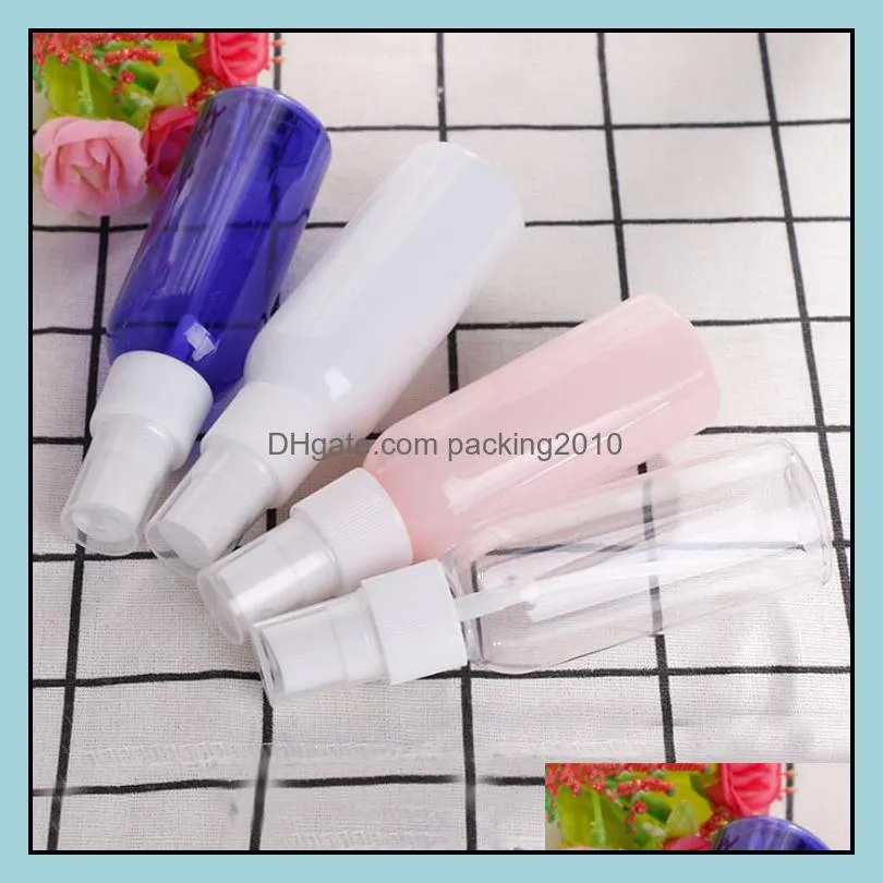 50ml Sanitizer Spray Bottle Empty Hand Wash bottles Emulsion PET Plastic Mist Sprayer Pump Containers for Alcohol