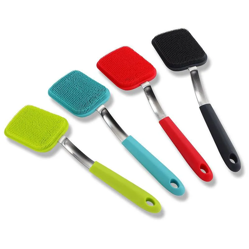 Magic Cleaning Brush Multifunction Kitchen tools Cleanings Brush Long Handle Silicone Pot Dish Washing Brushs Easy to Clean Brushes